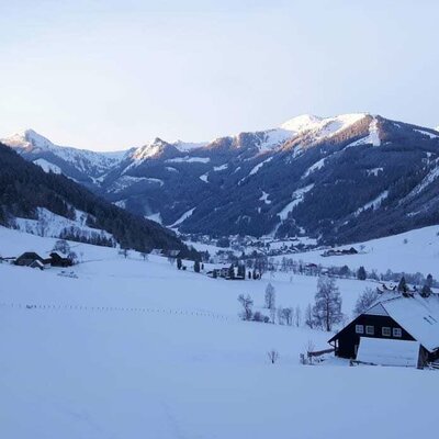 Der Hof mit Blick auf den Schiberg