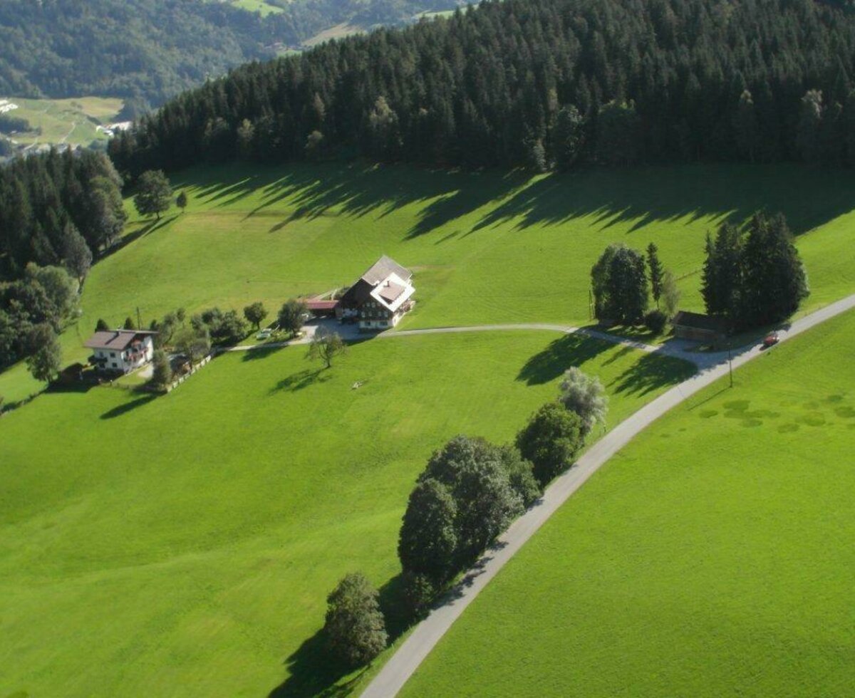 Der Haslehnerhof von oben