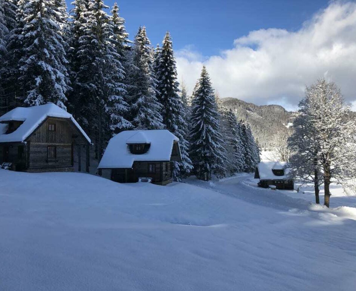 Winteransicht Hütten