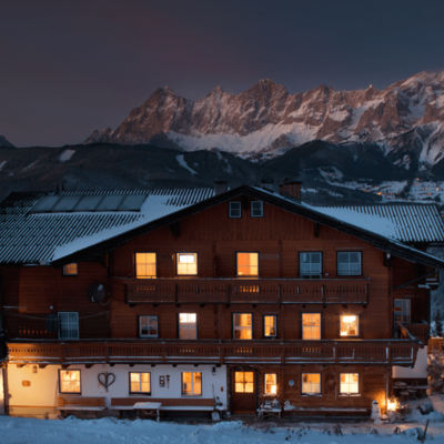 Rücklhof an einem Winterabend