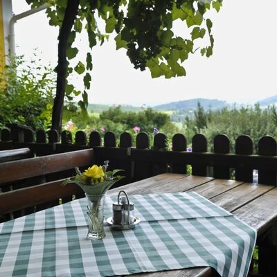 Aussicht Terrasse Buschenschank