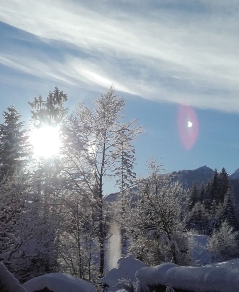 Blick auf die winterliche Landschaft!