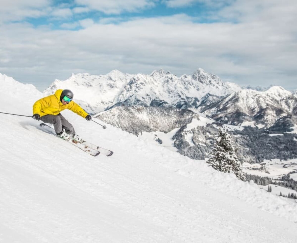 Skifahren im Skigebiet Kitzbühel