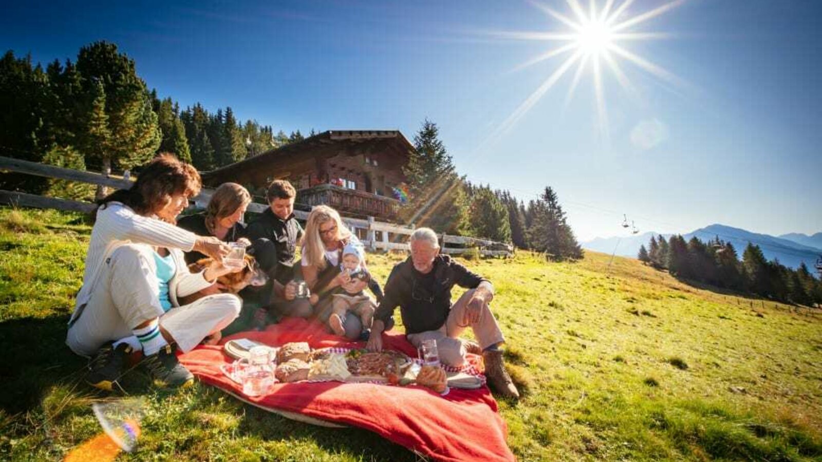 gemeinsames Picknick vor der Kristemoarhütte