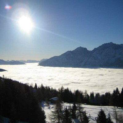 Über den Wolken - Lienz im Nebel