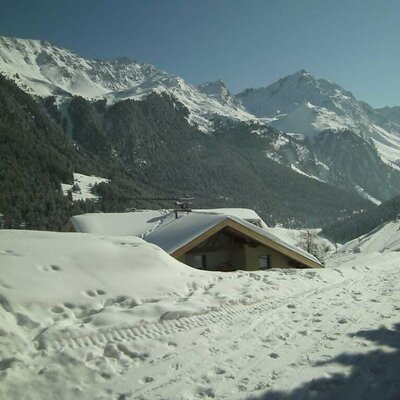 herrliches Bergpanorama in Praxmar, mit rotem Kogel und Viller Spitze