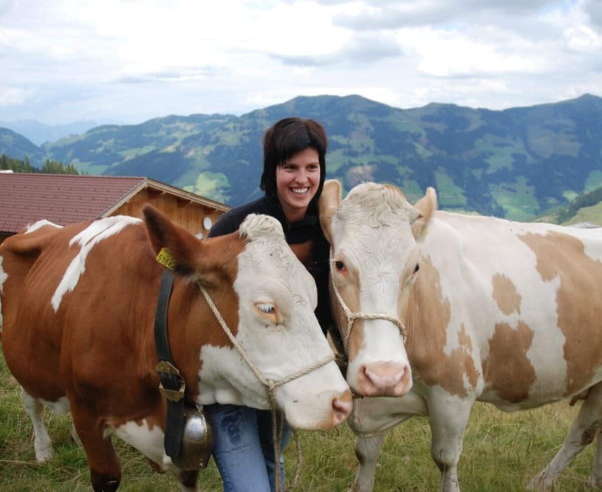 Christine auf unserer Alm