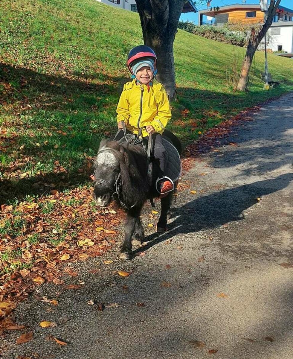 Herbstausritt auf unserem kleinen Pony Jimmy