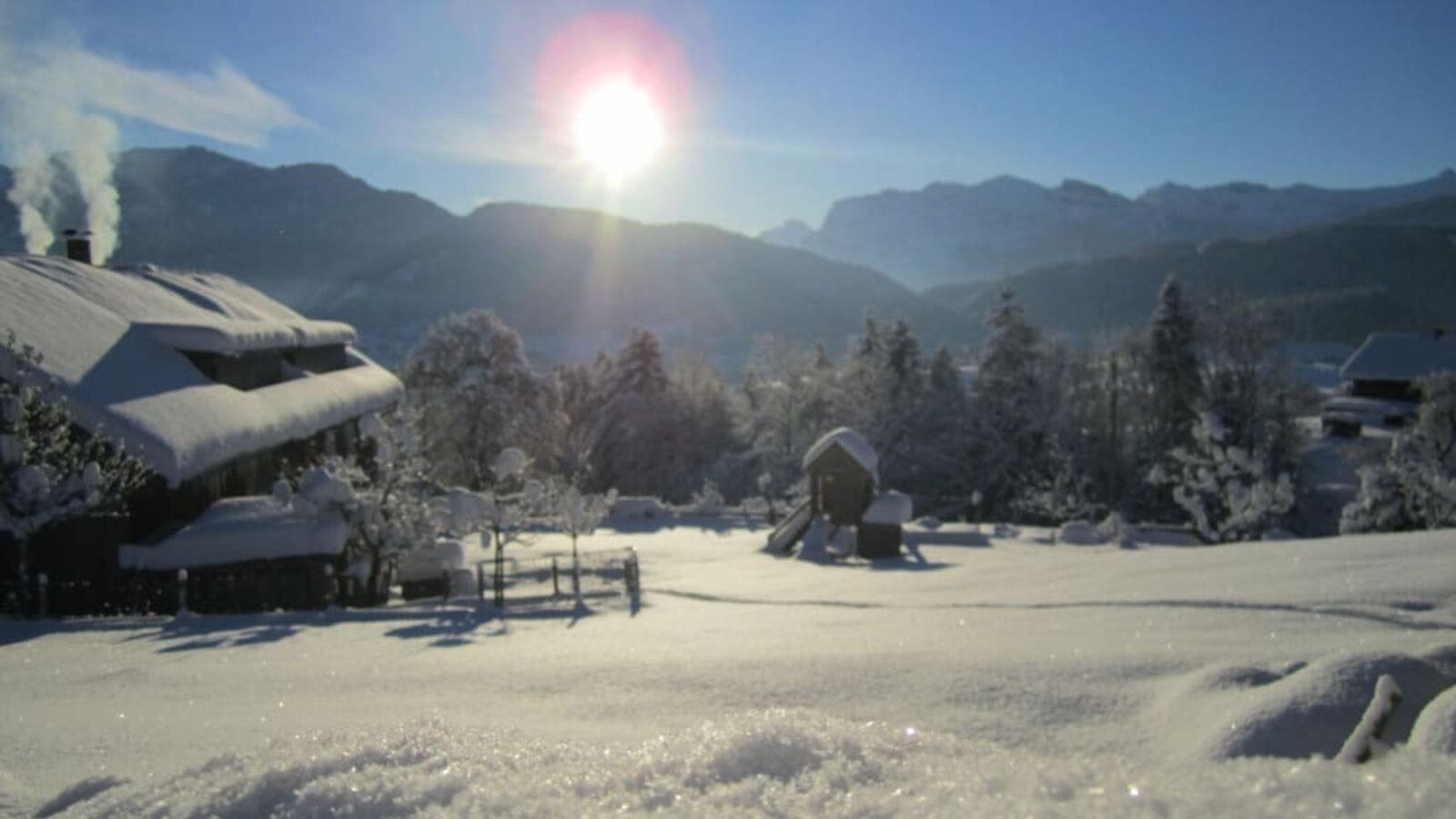 Unser Haus mit Aussicht im Winter