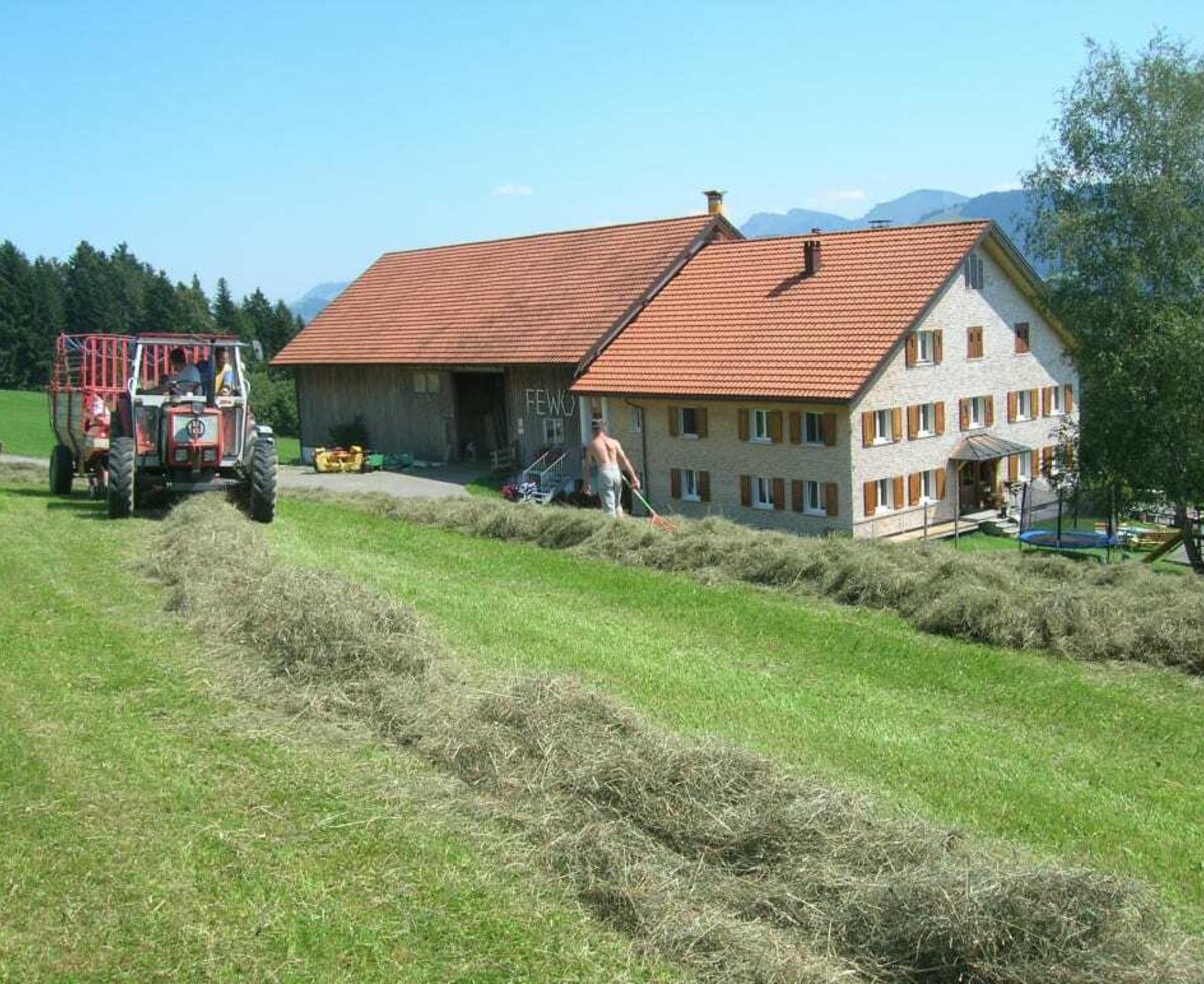 bei der Heuarbeit