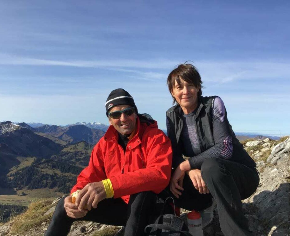 Ihre Gastgeber am Haldenhof in Au im Bregenzerwald. Brigitte und Werner Geiger. Die Geigers. Urlaub am Bauernhof