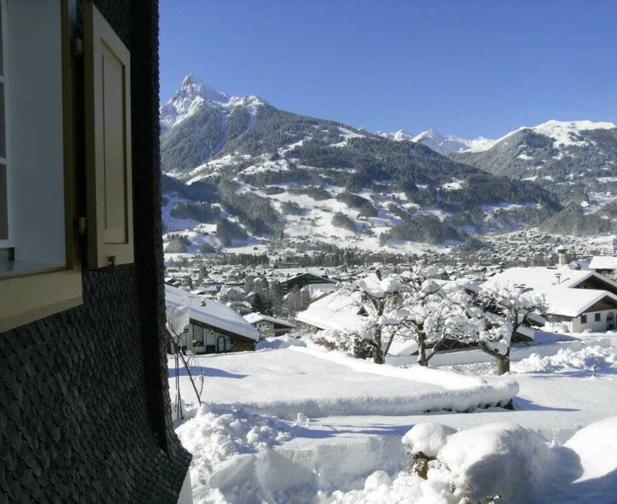 herrlicher Ausblick, Winterurlaub, Skifahren, Landhaus Berthold Schruns Montafon Vorarlberg Urlaub am BauernhofBlick im Winter