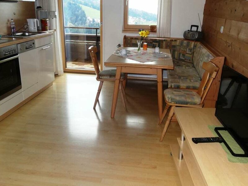 Unsere gemütliche Essecke in der Ferienwohnung „Bodensee“.