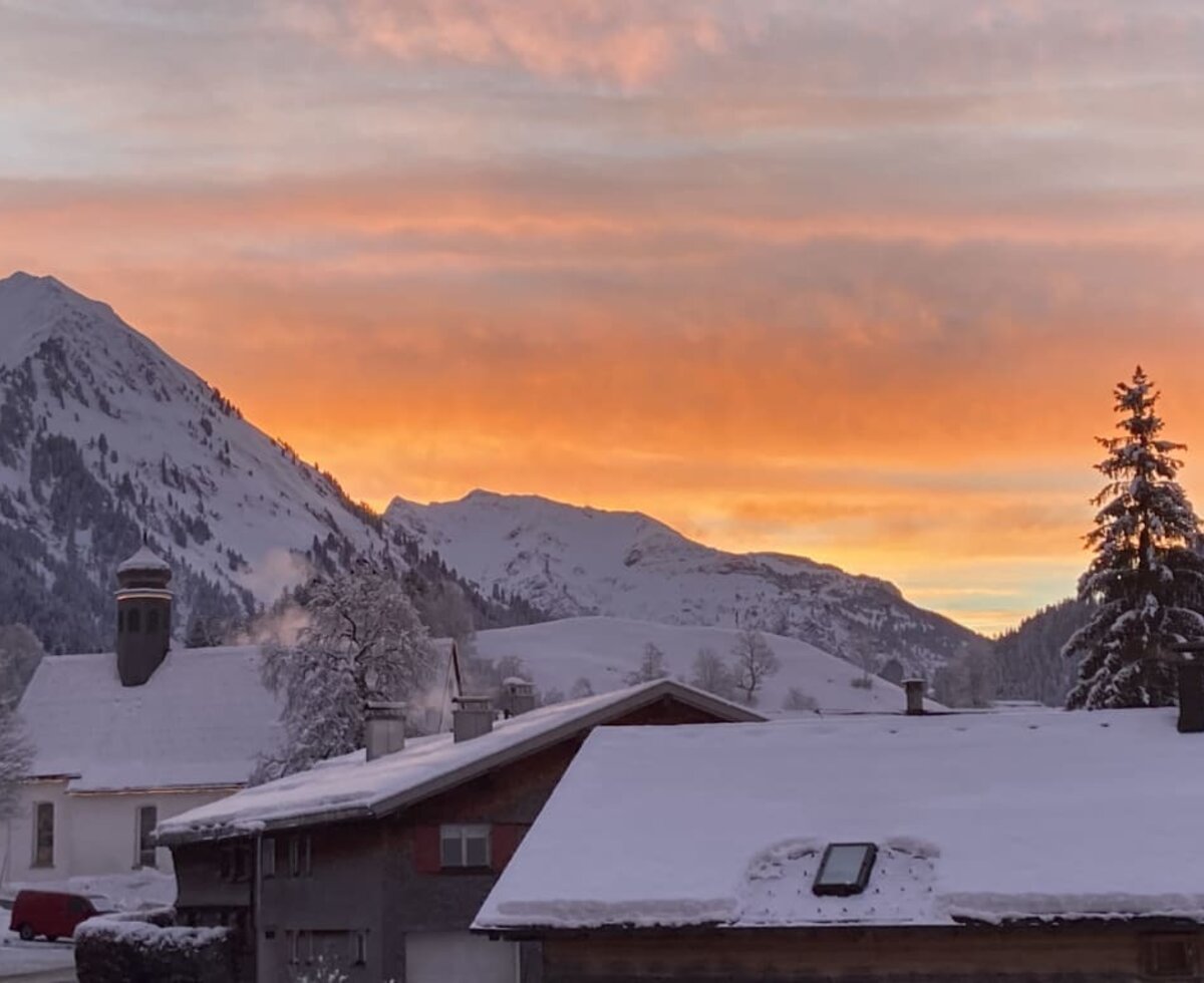 Winterliche Ausblicke vom Schmiedlarhof in Au-Schoppernau im Bregenzerwald