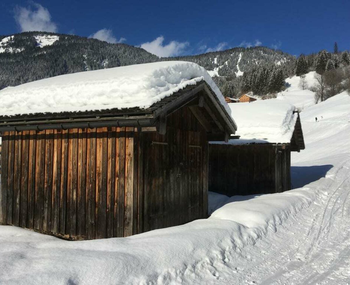 Hütten im Schnee